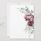 Rustikale Hochzeit im Herbst Burgund Einladung (Rückseite)