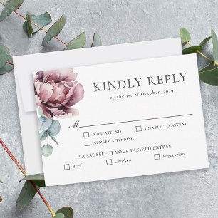 Rustikale Hochzeit im Herbst Burgund UAWG RSVP Karte