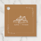 Rustikale Hochzeit im Herbst des Stallhalses Golde Geschenkanhänger (Vorderseite)