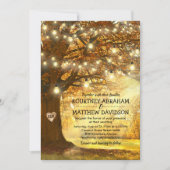 Rustikale Hochzeit im Herbst Einladung (Vorderseite)