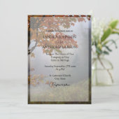 Rustikale Hochzeit im Herbst Einladung (Stehend Vorderseite)