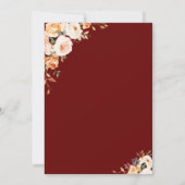 rustikale Hochzeit im Herbst Einladung (Rückseite)