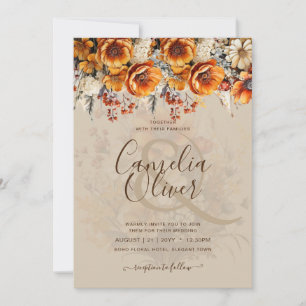 Rustikale Hochzeit im Herbst Einladungen