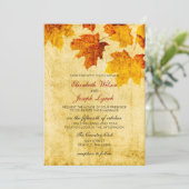 rustikale Hochzeit im Herbst Einladungskarten (Stehend Vorderseite)