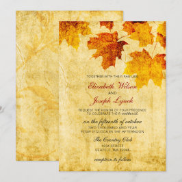 rustikale Hochzeit im Herbst Einladungskarten