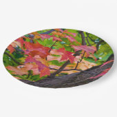 Rustikale Hochzeit im Herbst Farben Herbst Foto Pappteller (Schrägansicht)