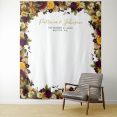 Rustikale Hochzeit im Herbst Foto Stand Wandteppich (Beispiel)