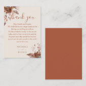 Rustikale Hochzeit im Herbst für den Herbst Platzkarte (Vorne/Hinten)