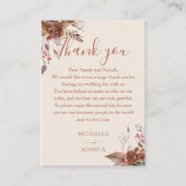 Rustikale Hochzeit im Herbst für den Herbst Platzkarte (Vorderseite)