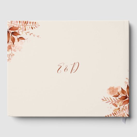 Rustikale Hochzeit im Herbst Gästebuch (Rückseite)