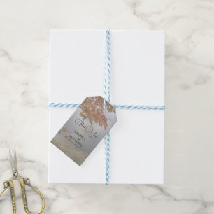 Rustikale Hochzeit im Herbst Geschenkanhänger