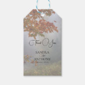 Rustikale Hochzeit im Herbst Geschenkanhänger (Vorderseite)