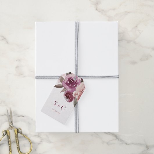 Rustikale Hochzeit im Herbst Geschenkanhänger (Mit Garn)