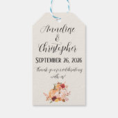 Rustikale Hochzeit im Herbst glücklicherweise je n Geschenkanhänger (Rückseite)