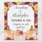 Rustikale Hochzeit im Herbst glücklicherweise je n Weinetikett (Einzelnes Label)