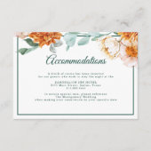 Rustikale Hochzeit im Herbst Grüne Unterkünfte Begleitkarte (Vorderseite)