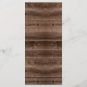 Rustikale Hochzeit im Herbst im Herbst Menükarte (Rückseite)