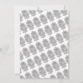 Rustikale Hochzeit im Herbst in Schwarz und Weiß Einladung (Rückseite)