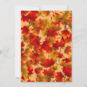 Rustikale Hochzeit im Herbst mit Herbstrückständen Save The Date (Rückseite)