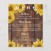 Rustikale Hochzeit im Herbst mit Sonnenblumen (Vorderseite)