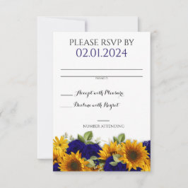 Rustikale Hochzeit im Herbst Navy Rose RSVP-Karte RSVP Karte