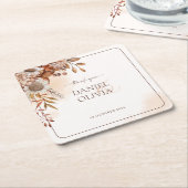 Rustikale Hochzeit im Herbst Papier Untersetzer (angewinkelt)