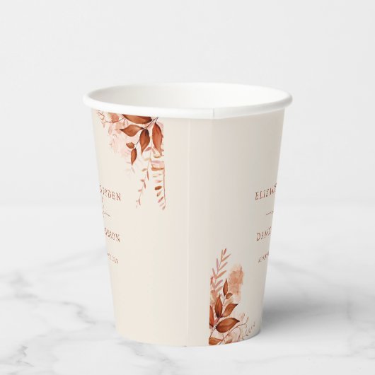 Rustikale Hochzeit im Herbst Pappbecher (Rechts)