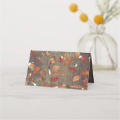 Rustikale Hochzeit im Herbst Platzkarte (Rückseite)