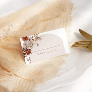 Rustikale Hochzeit im Herbst Platzkarten