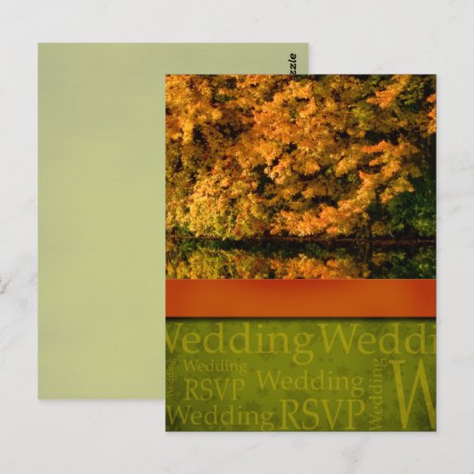 Rustikale Hochzeit im Herbst Postkarte (Vorne/Hinten)