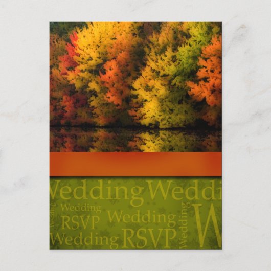 Rustikale Hochzeit im Herbst Postkarte (Vorderseite)