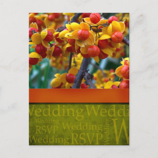 Rustikale Hochzeit im Herbst Postkarte