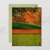 Rustikale Hochzeit im Herbst Postkarte (Vorne/Hinten)