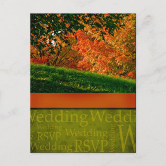 Rustikale Hochzeit im Herbst Postkarte