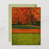 Rustikale Hochzeit im Herbst Postkarte (Vorne/Hinten)