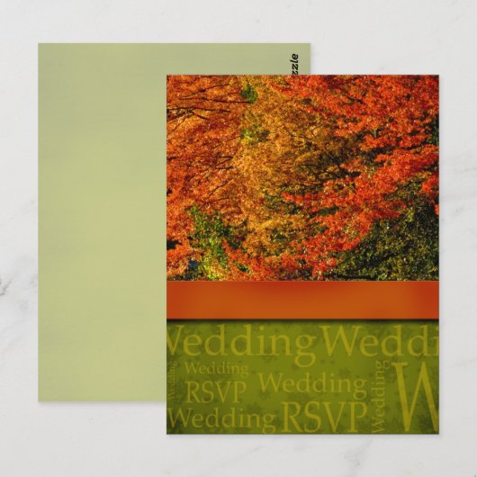 Rustikale Hochzeit im Herbst Postkarte (Vorne/Hinten)