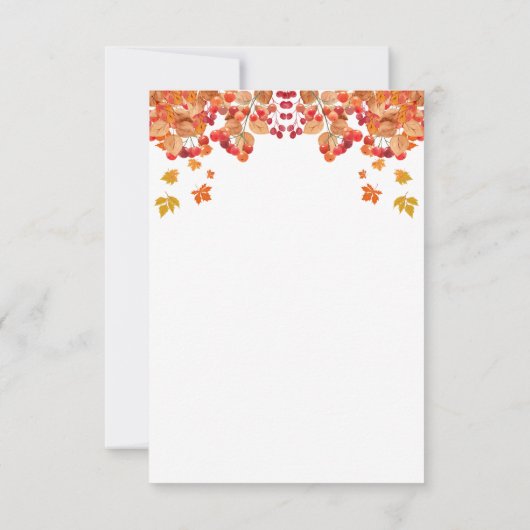 Rustikale Hochzeit im Herbst RSVP Card Herbst (Rückseite)