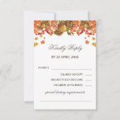 Rustikale Hochzeit im Herbst RSVP Card Herbst Karte (Vorderseite)