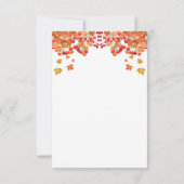 Rustikale Hochzeit im Herbst RSVP Card Herbst Karte (Rückseite)