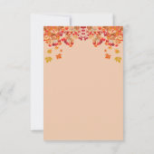 Rustikale Hochzeit im Herbst RSVP Card Herbst Karte (Rückseite)