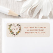 Rustikale Hochzeit im Herbst Rücksendeadresse (Insitu)