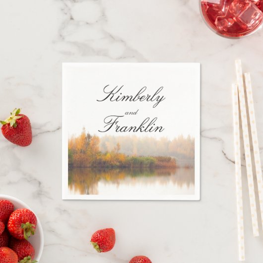 Rustikale Hochzeit im Herbst Serviette (Beispiel)