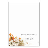 Rustikale Hochzeit im Herbst Tischnummer (Vorderseite)