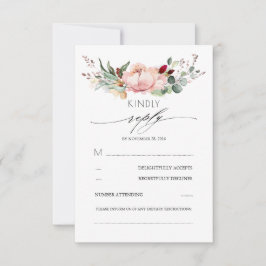 Rustikale Hochzeit im Herbst UAWG RSVP Karte