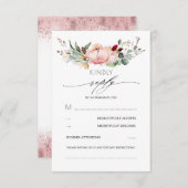 Rustikale Hochzeit im Herbst UAWG RSVP Karte (Vorne/Hinten)