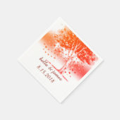 Rustikale Hochzeit im Herbst von Bäumen Napkins Serviette (Ecke)