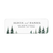 Rustikale Hochzeit im Kiefernwald Rücksendeadresse (Vorne)