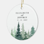 Rustikale Hochzeit im Pinienwald Keramik Ornament (Links)