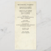 Rustikale Hochzeit im Pinienwald Programm (Rückseite)