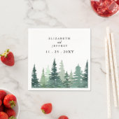 Rustikale Hochzeit im Pinienwald Serviette (Beispiel)